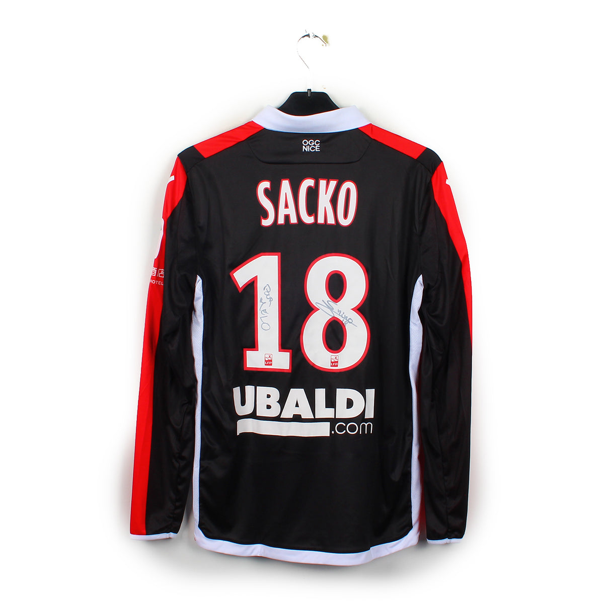 2017/18 - Nice OGC - Sacko #18 (M) [MATCH ISSUE] *signé*