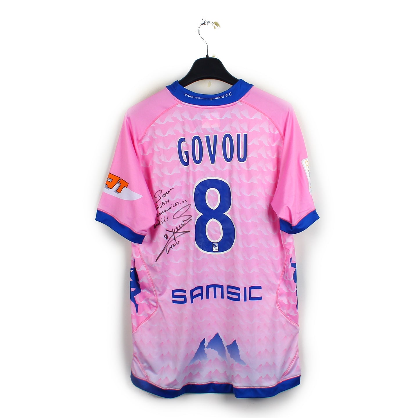 2012/13 - Evian Thonon Gaillard - Govou #8 (XL) [MATCH ISSUE] *signé*