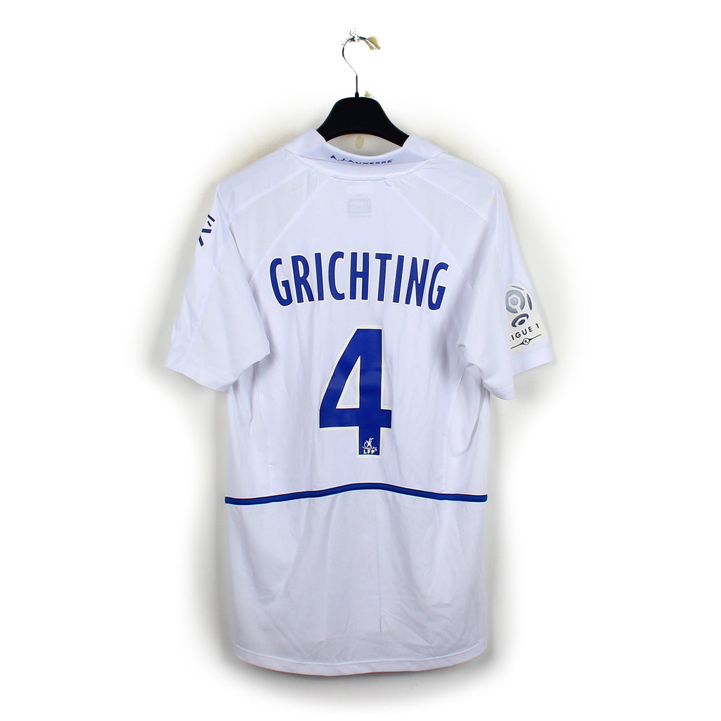 2009/10 - Auxerre - Grichting #4 (XL) [MATCH ISSUE ] *signé*