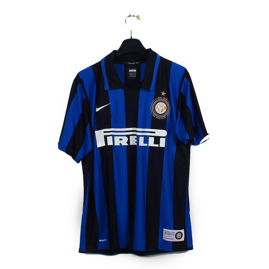 2007/08 - Inter Milan - Zanetti #4 (M) *centenaire* *signé*