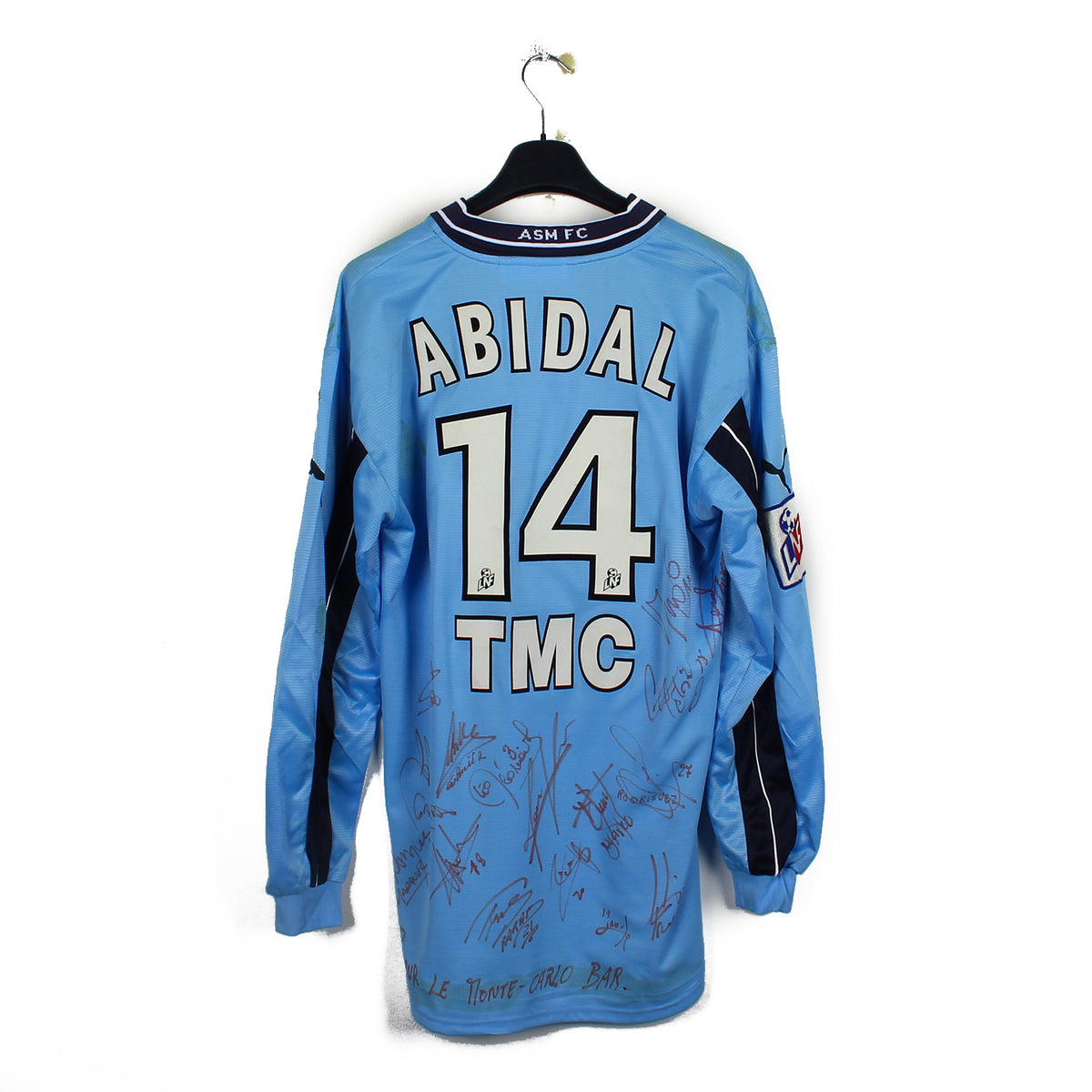 2001/02 - AS Monaco - Abidal #14 (XL) [MATCH ISSUE] *signé*