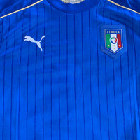 Détail face maillot sélection italie vintage euro 2016 puma